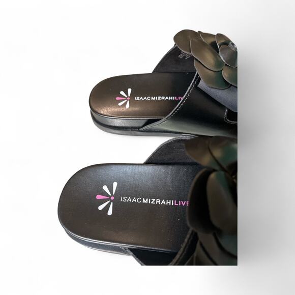 Isaac Mizrahi Floral Flat Slide Sandals - Picture 6 of 10